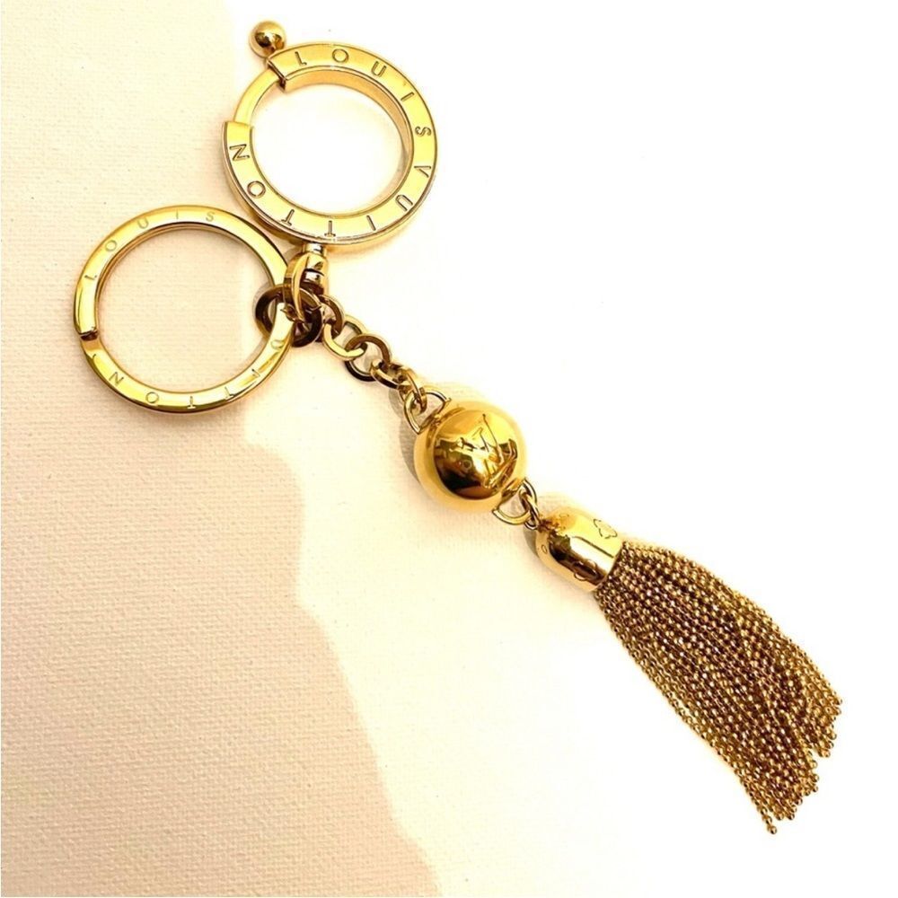 Louis Vuitton Gold Porte Cles Swing Tassel Bag Charm - Picture 13 of 14